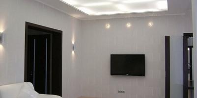 Светопроводящий потолок в гостиную 17 кв.м